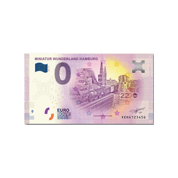 ⁣⁢0-Euro-Souvenirschein - Miniature Wunderland Hamburg 4 - Deutschland - 2019⁤⁣