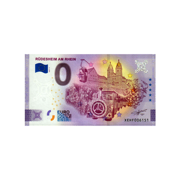 ⁣⁢Null-Euro-Souvenir-Banknote – Rüdesheim am Rhein – Deutschland – 2021⁤⁣