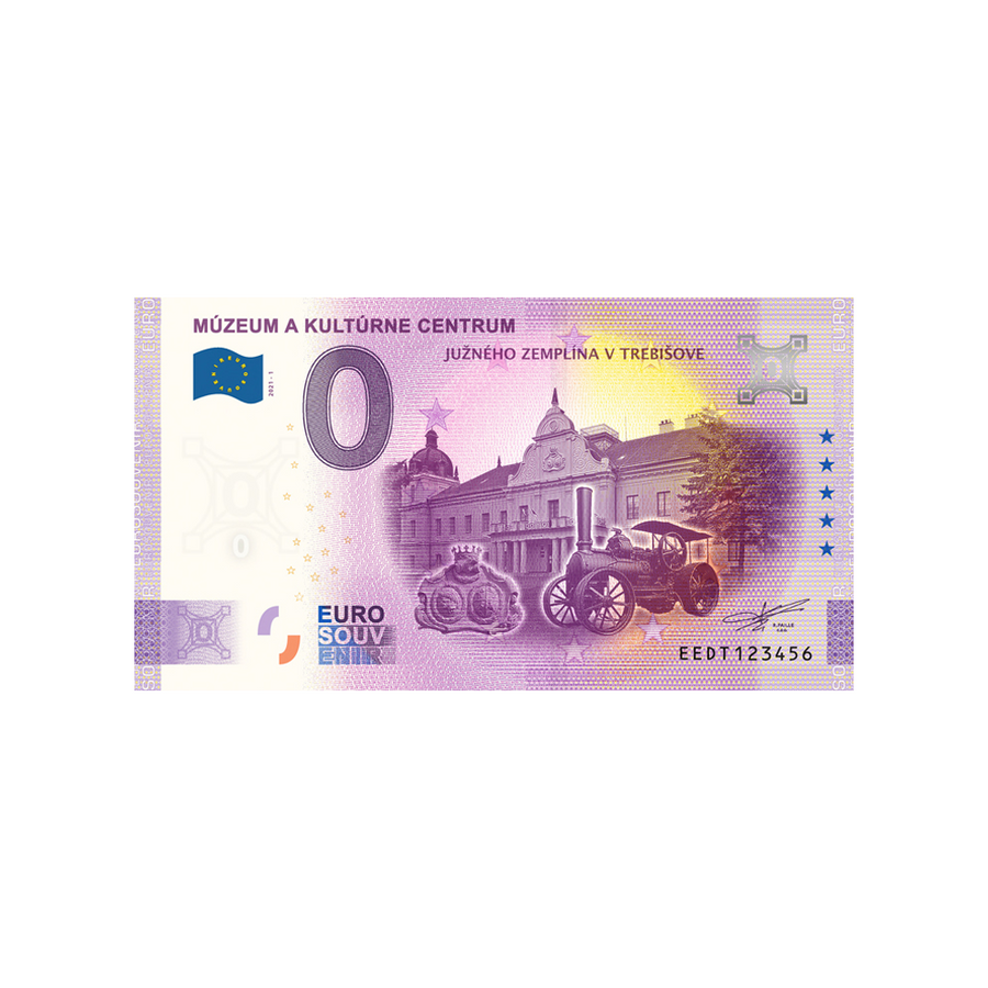 Souvenir ticket from zero euro - múzeum a kultúrne centrum 2 - slovakia - 2021