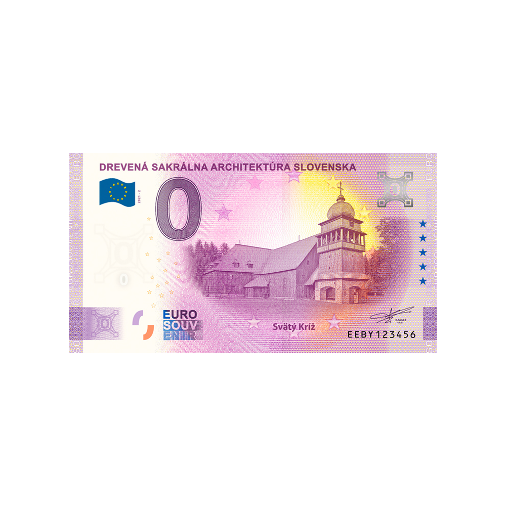 Souvenir -Ticket von null Euro - Drevená sakrálna archktúra slovenska 1 - Slowakei - 2021