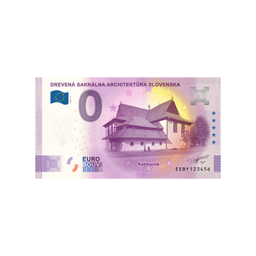Souvenir -Ticket von null Euro - Drevená sakrálna archktúra slovenska 2 - Slowakei - 2021