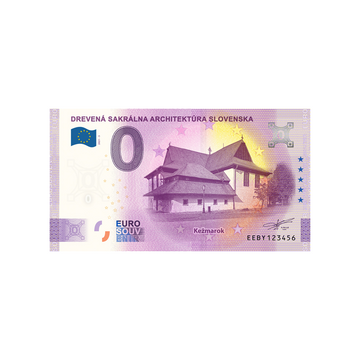 Biglietto di souvenir da zero euro - Drevená Sakrálna Archktúra Slovenska 2 - Slovacchia - 2021