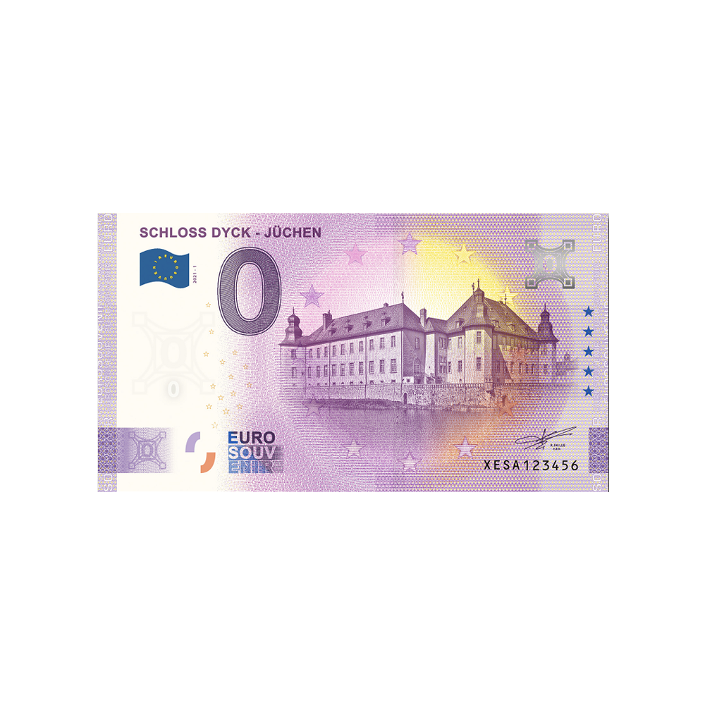 Billet souvenir de zéro euro - Schloss Dyck - Jüchen - Allemagne - 2021