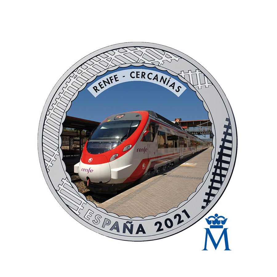 Espanha 2022 Caixa - História das Ferrovias - Lote de 20 moedas de 1,5 euros