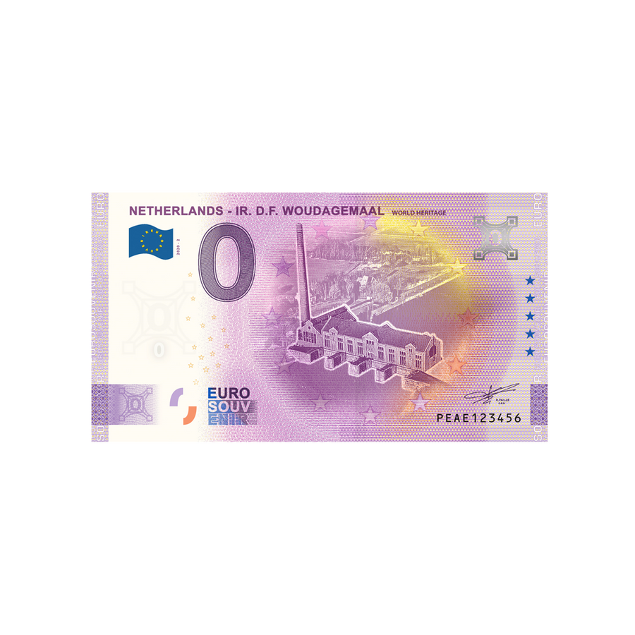 Souvenir -Ticket von null Euro - Ir. D. F. Woudagemaal - Niederlande - 2020