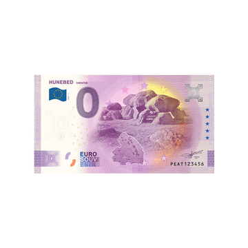 Souvenir -Ticket von null bis euro - hunebed - Niederlande - 2021