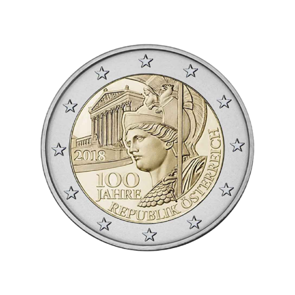 Österreich 2018 - 2 Euro -Gedenk - Jubiläum der Republik Österreich