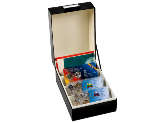 BOÎTE DE RANGEMENT LOGIK, FORMAT INTÉRIEUR 170 X 120 MM, NOIR - pieces-et-monnaies.com
