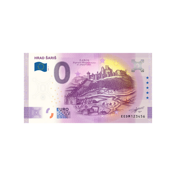 Billet souvenir de zéro euro - Hrad šariš - Slovaquie - 2021