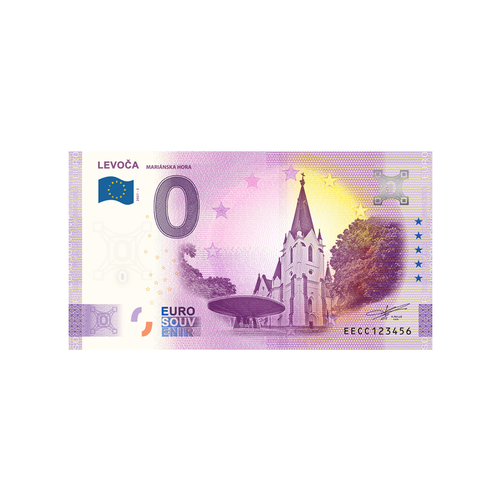 Biglietto di souvenir da zero euro - Levoča - Mariánska Hora - Slovacchia - 2021