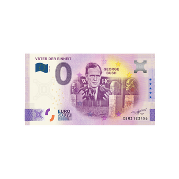 Souvenir ticket from zero to Euro - Väter der Einheit - George Bush - Germany - 2020