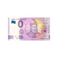Souvenir -ticket van Zero Euro - Karel IV. Lucemburský - Tsjechie - 2021