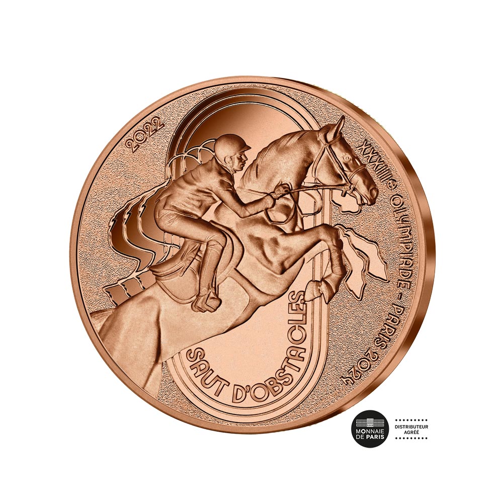 Jeux Olympiques de Paris 2024 - Saut d'obstacles - Monnaie de 1/4€ Bronze - 2022