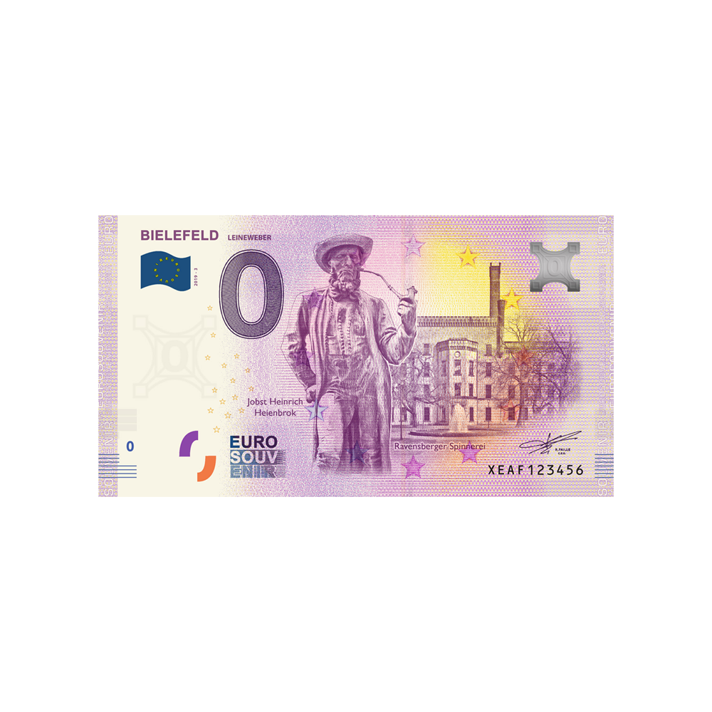 Billet souvenir de zéro euro - Bielefeld - Allemagne - 2019