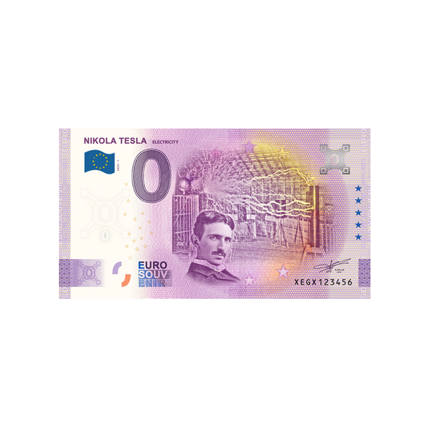 ⁣⁢Null-Euro-Souvenirschein - Nikola Tesla 1 - Deutschland - 2020⁤⁣