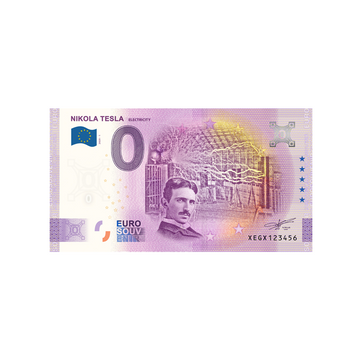 Bilhete de lembrança de zero a euro - Nikola Tesla 1 - Alemanha - 2020