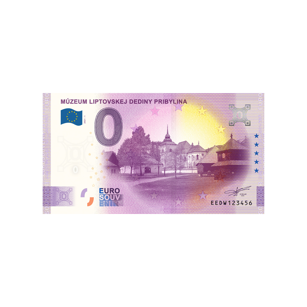 Billet souvenir de zéro euro - Mùzeum liptovskej dediny pribylina 1 - Slovaquie - 2021