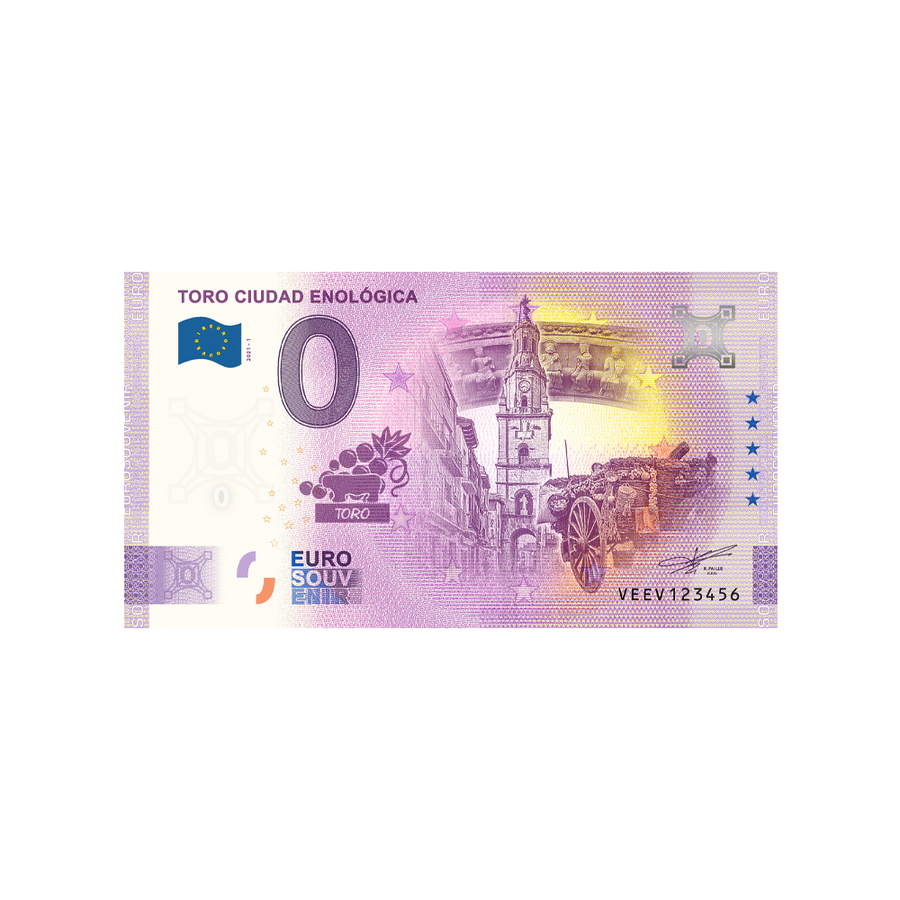 Billet souvenir de zéro euro - Toro ciudad enológica - Espagne - 2021