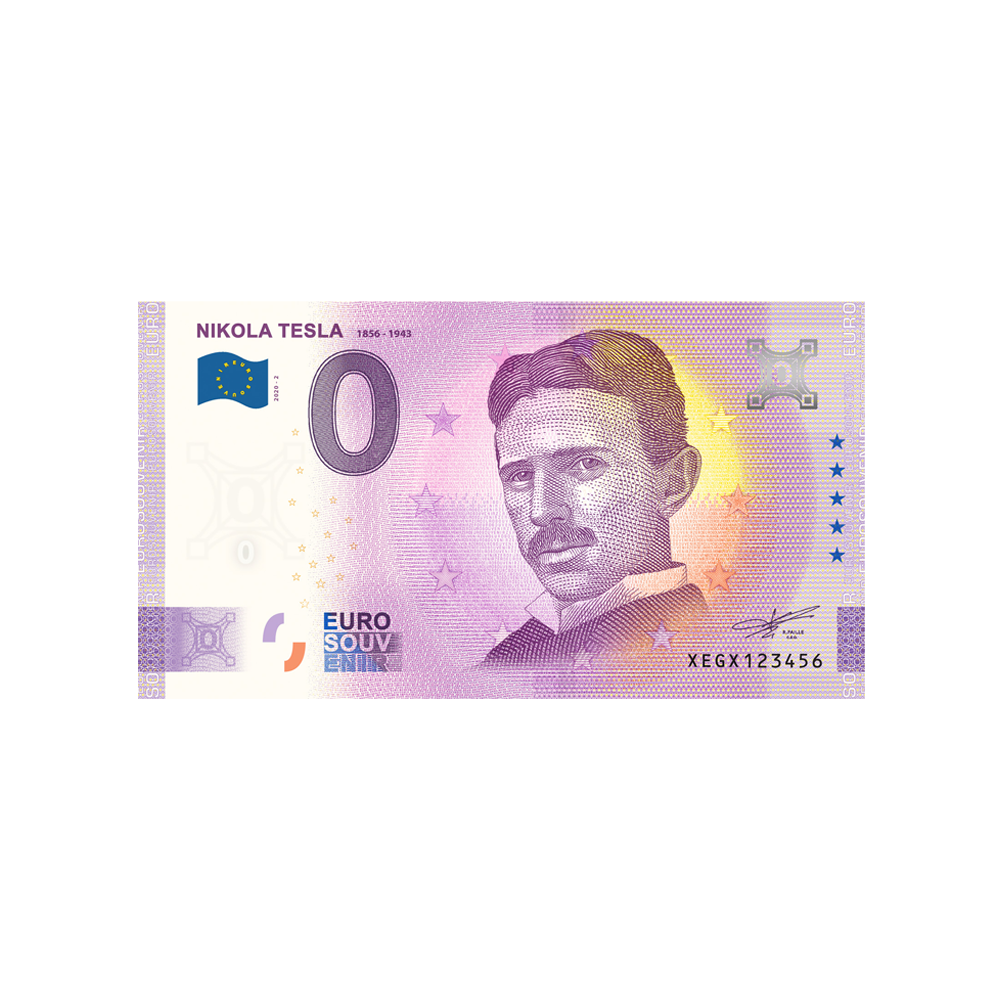 Souvenir ticket from zero to Euro - Nicola Tesla 2 - Germany - 2020