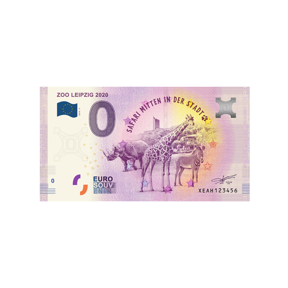 Bilhete de lembrança de zero euro - Zoo Leipzig 2020 - Alemanha - 2019