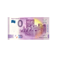 Souvenir -ticket van nul tot euro - Ávila Ciudad Amurallada - Spanje - 2021
