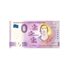 ⁣⁢Null-Euro-Souvenirschein - Muzeum Sportu i Turystyki w Warszawie - Kazimierz Deyna - Polen - 2021⁤⁣
