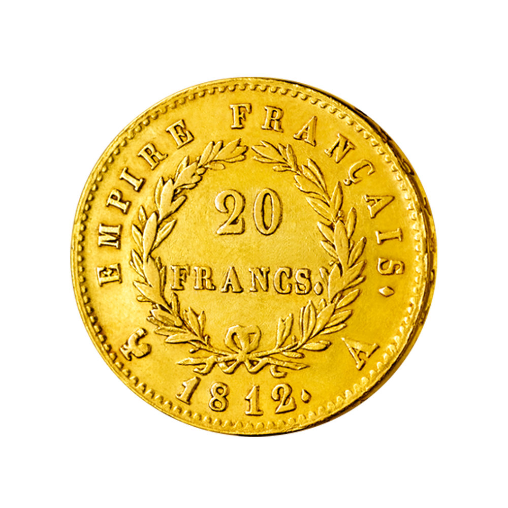 20 francs gold - napoleon ier laureate head