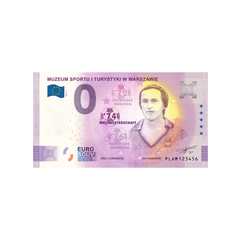 ⁣⁢Zero Euro Souvenir Banknote - Muzeum Sportu i Turystyki w Warszawie - Jan Domarski - Poland - 2021⁤⁣