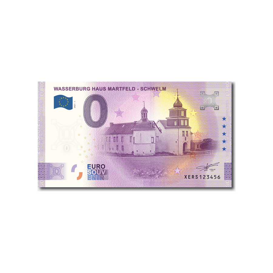 Billet souvenir de zéro euro - Wasserburg Haus Martfeld - Schwelm - Allemagne - 2021