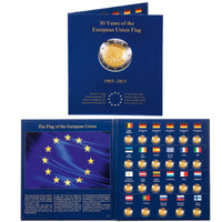Álbum de Asso para 23 peças de 2 euros comemorativo "30 anos da bandeira da UE"