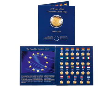 Album a pressa per 23 pezzi di 2 euro commemorativi "30 anni di bandiera europea"