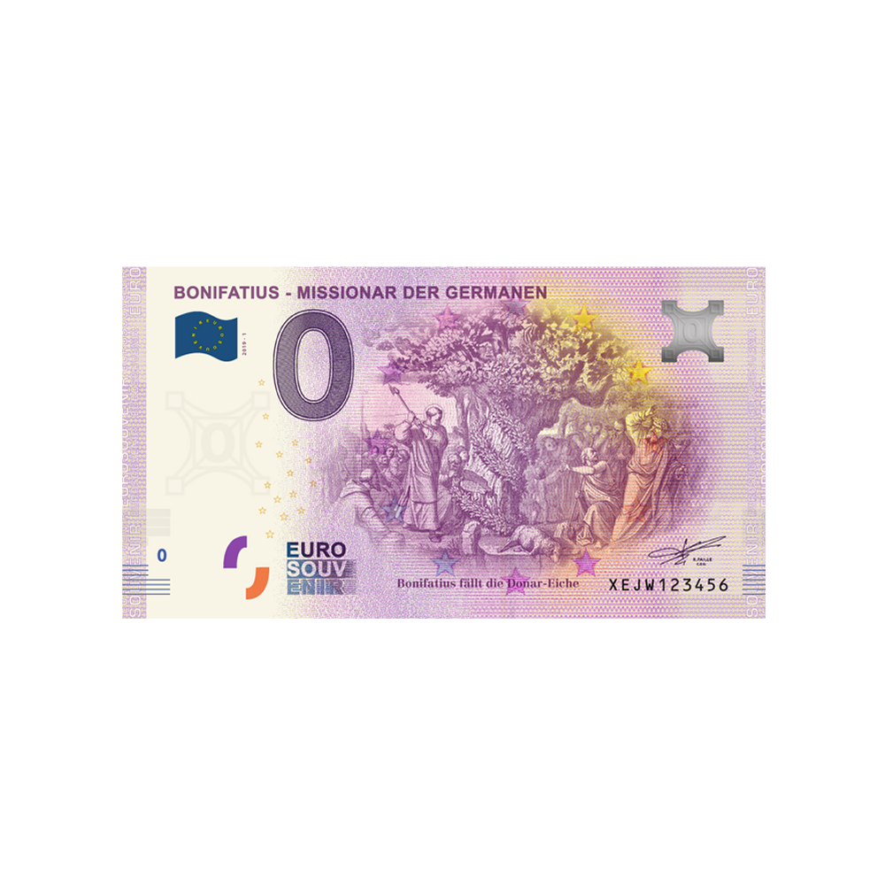 Billet souvenir de zéro euro - Bonifatius - Missionar der Germanen - Allemagne - 2019