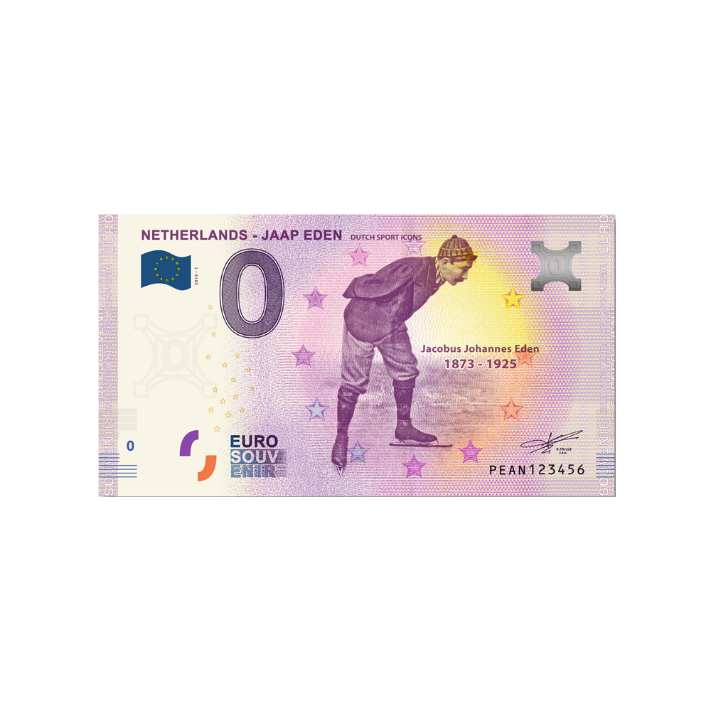 Bilhete de lembrança de zero para euro - Holanda - Jaap Eden - Holanda - 2019