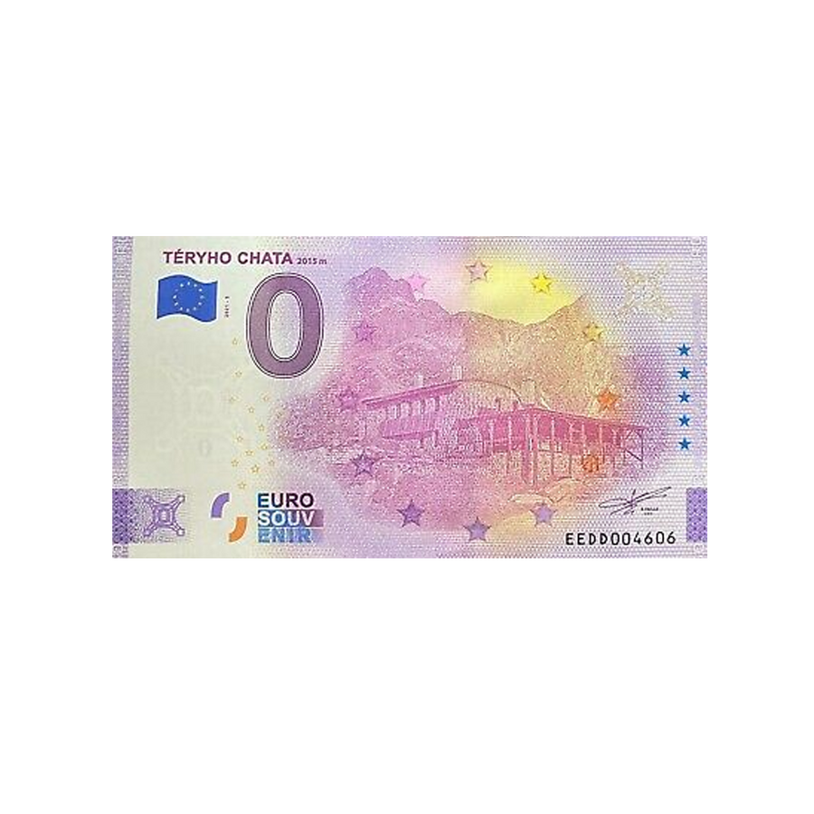 Billet souvenir de zéro euro - Téryho Chata - Slovaquie - 2021