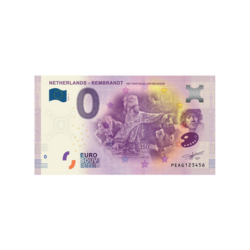 Souvenir ticket from zero to Euro - Netherlands - Rembrandt 6 - Netherlands - 2019