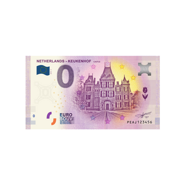 Souvenir -Ticket von null Euro - Niederlande - Keukenhof Castle - Niederlande - 2019