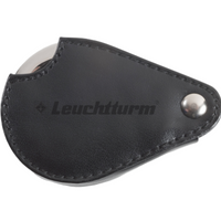 Faltbare Taschenvergrößerungsglas Lu25 mit 3X -Vergrößerung und schwarzer Ledertasche schwarz