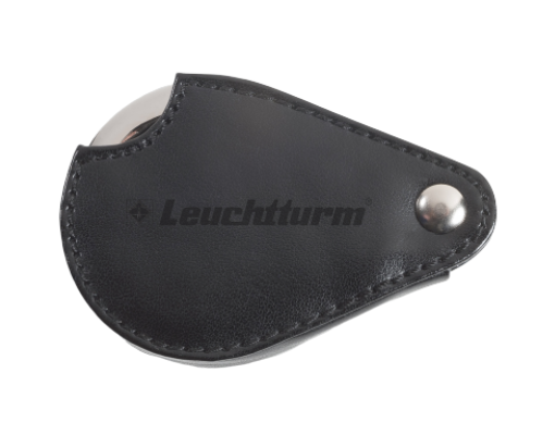 Loupe de poche Pliable  LU25 Avec Grossissement  3X ET Étui En Cuir Véritable Noir