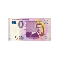 Souvenir -Ticket von Null bis Euro - Mondriaan - Niederlande - 2020