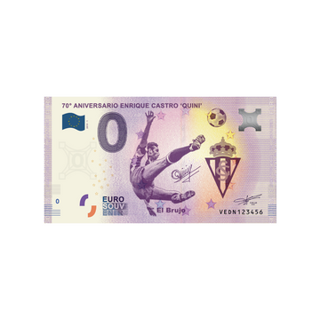 Souvenir ticket from zero to Euro - 70th anniversario Enrique Castro "Quini" - Spain - 2019