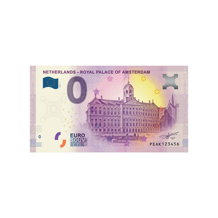 Biglietto di souvenir da zero euro - Paesi Bassi - Royal Palace of Amsterdam - Paesi Bassi - 2019