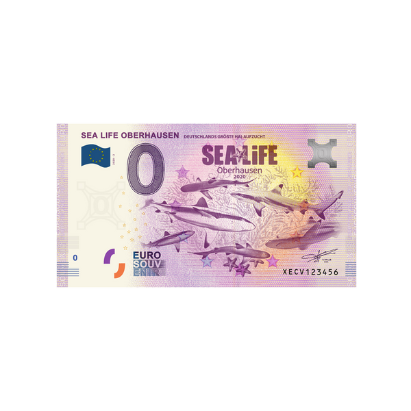 ⁣⁢Zero Euro Souvenir Banknote - Sea Life Oberhausen - Germany - 2020⁤⁣