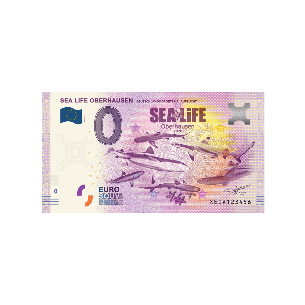 Biglietto di souvenir da zero a euro - Sea Life Oberhausen - Germania - 2020