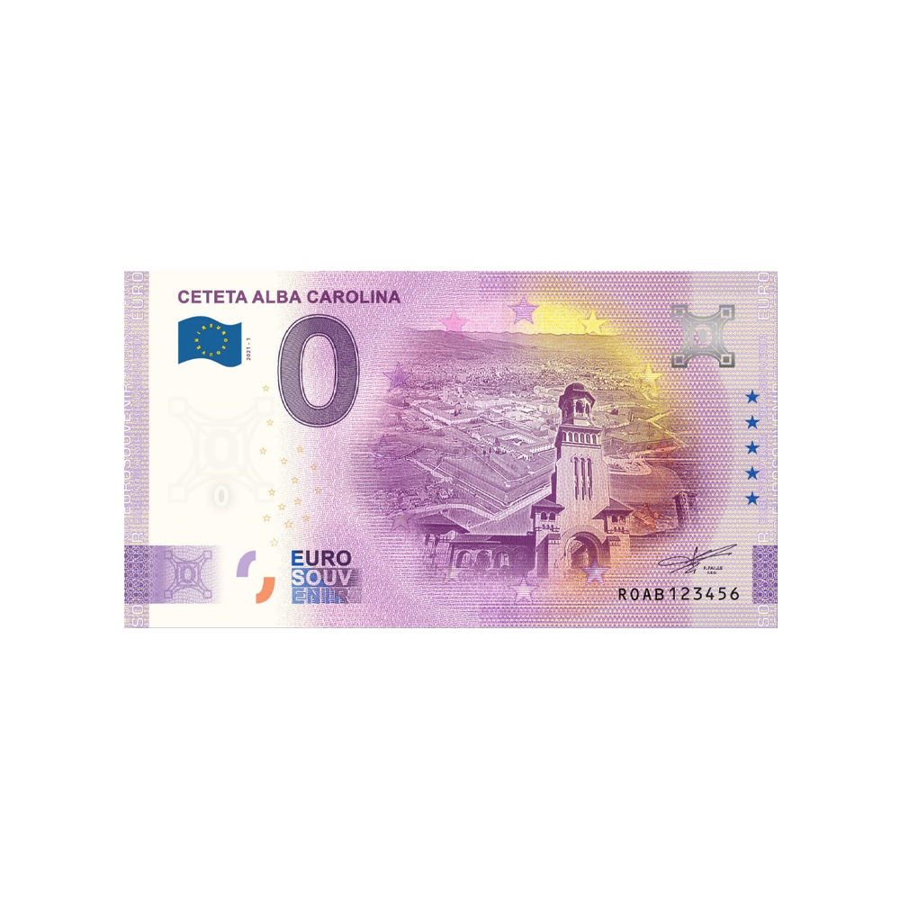 Souvenir ticket from zero euro - cetatea alba carolina - romania - 2021