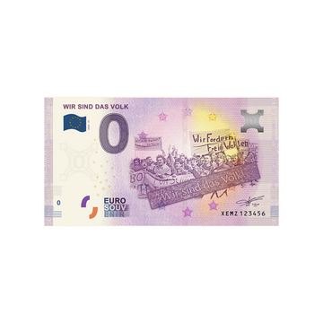 Bilhete de lembrança de zero para euro - WIR SIND DAS VOLK - ALEMANHA - 2020