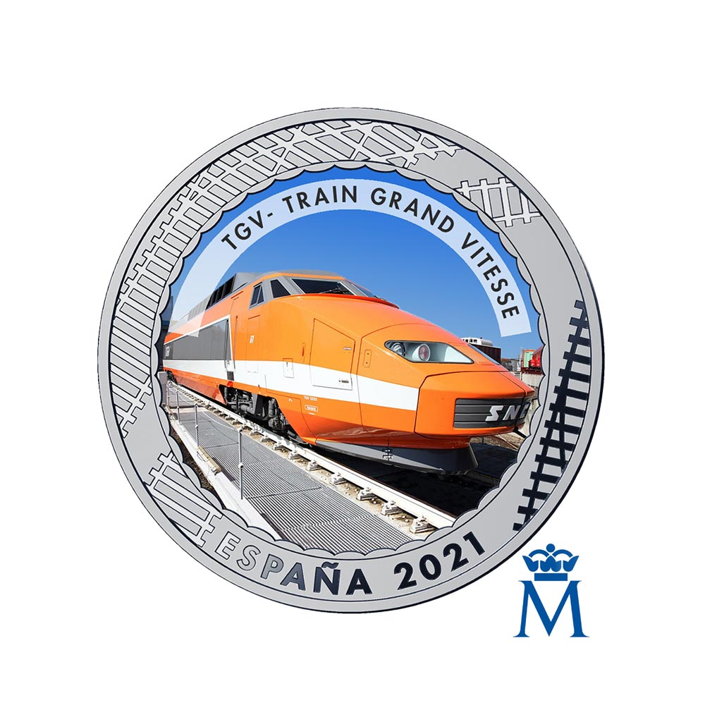 Spanien 2022 Box - History of Railways - Los von 20 Währungen von 1,5 Euro