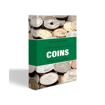 Pocketalbum munten met 8 bladeren om 6 valuta per blad in te voegen tot 33 mm Ø