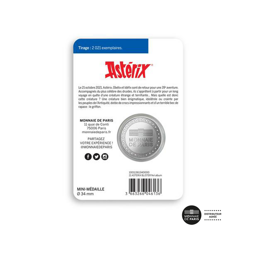Blister Asterix - Mini -Médaille - Nieuw album 2021