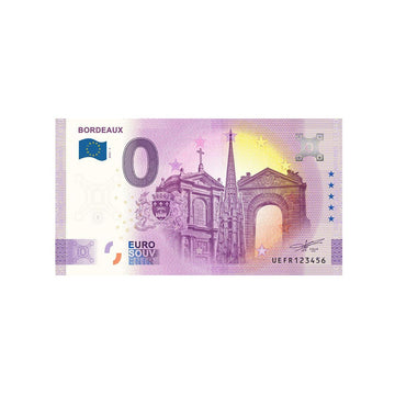 Souvenir ticket from zero to Euro - Bordeaux - France - 2023