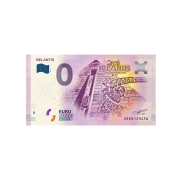 Souvenir -Ticket von Null bis Euro - Belantis - Deutschland - 2019
